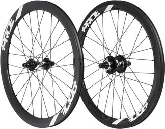 Paire de Roues Carbone Expert Pride Gravity Control V2 10/10mm Noir Brillant