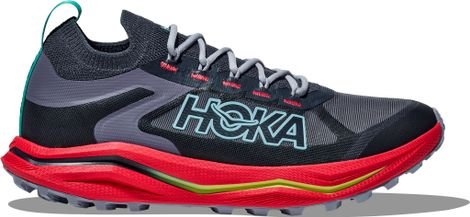 Hoka Zinal 2 Trail Shoes Blue/Red Uomo