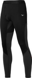 Mizuno Breath Thermo Merino Wol Thermo Lange Maillot Zwart