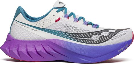 Chaussures Running Saucony Endorphin Pro 4 Blanc/Violet Homme