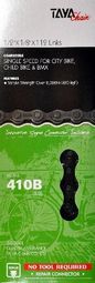 chaine 1/3 v standard tb410 112 maillons 1/2  x 1/8  noire
