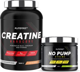 Programme Volume et Force - Créatine Hardcore Ice Tea Pêche - No Pump Xtreme Mojito