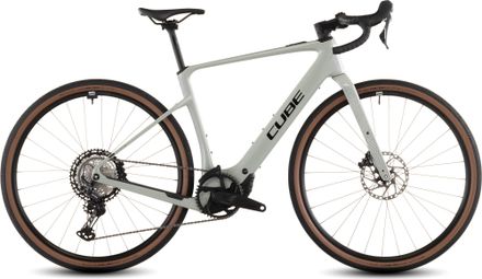 Vélo de Gravel Électrique Cube Nuroad Hybrid C:62 Race 400X Shimano GRX 12V 400 Wh 700 mm Vert Beige Reed 2026