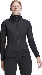 Chaqueta cortavientos Adidas Five Ten Flooce para mujer Negra