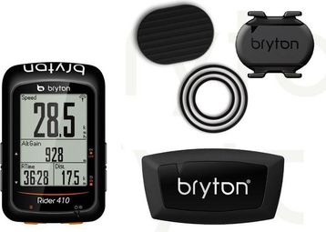 Producto renovado - Ordenador GPS BRYTON Rider 410T + Cinturón Cardio/Sensor de cadencia