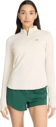 New Balance Athletics Heat Grid Rose Women's 1/2 zip thermal top