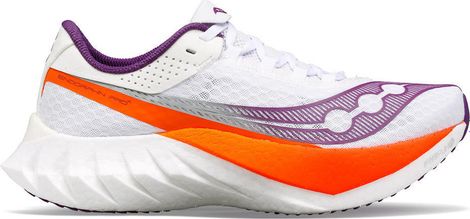 Chaussures de Running Femme Saucony Endorphin Pro 4 Blanc Violet Orange