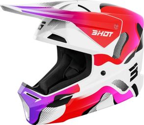 Casque Integral Adulte Shot Furious Zebra Rose Brillant