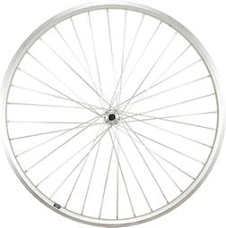 Roue vtc 28  av blocage jante argent mach1 er10. moyeu Shimano tx500 v-brake 36t