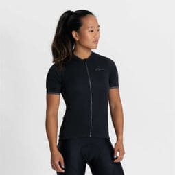 Maillot Manches Courtes Velo Rogelli Essential - Femme - Noir