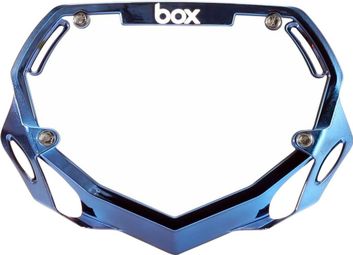 Box Phase 1 Handlebar plate Blue Chrome Small