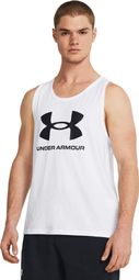 Under Armour Sportstyle Logo Tank Top White Men