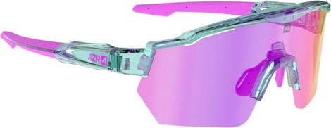 AZR Race RX Crystal Turquoise Verni/Rose Goggles / Pink Hydrophobic Lens + Clear
