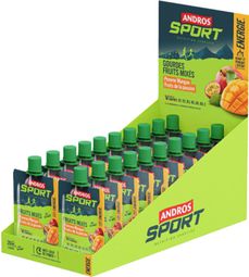 Gourdes De Fruits Mixés Vitaminées (20x90g) | Andros Sport | Pomme Mangue |  Gels énergétiques