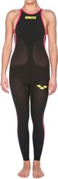 ARENA Powerskin Femme Open Water R-Evo+  Full Body - Closed Back ( Dos Fermé )  - Black Fluo Yellow