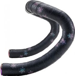 Supacaz Super Sticky Kush Galaxy Ruban Zwart/Roze met Paarse Plugs