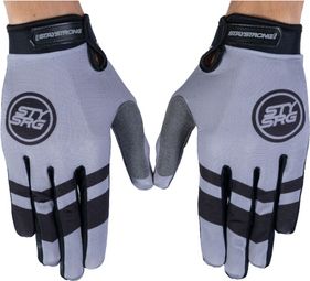Pair of Stay Strong Chevron Gray Gloves