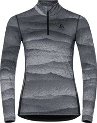 Maillot de manga larga Odlo Whistler Eco 1/2 Zip para mujer Negro