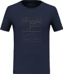 T-Shirt Manches Courtes Salewa Eagle Pack Dry Bleu
