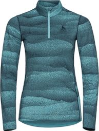 Odlo Whistler Eco Blau Damen Langarm 1/2 Zip