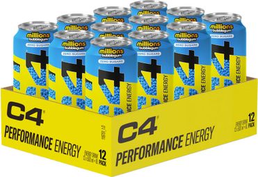 Pack C4 Energy Drink (12x500ml) - Cellucor - Millions Bubblegum -  Boissons énergétiques