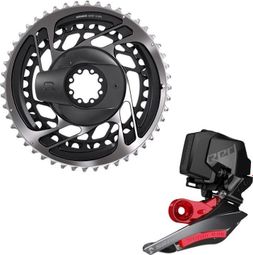 Kit Plateau avec Capteur de Puissance Sram Quarq Red AXS 56-43 Dents 12 V + Dérailleur Avant Sram Red Etap AXS