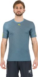 Heren Karpos Lavaredo Ultra Korte Mouw Trui Blauw/Geel