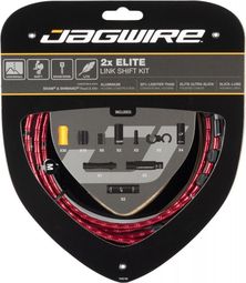 Kit Câbles et Gaines pour Dérailleurs Jagwire 2x Elite Link Shift Kit Rouge