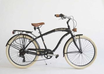 VELO VIA VENETO CRUISER 26 6V. HOMME 47 noir mat