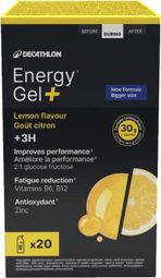 Energie-Gel Decathlon Nutrition Energy Gel+ Zitrone - 20 x 35 ml