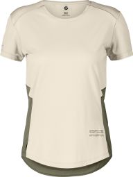 Scott Endurance Tech Kurzarm Trikot Weiß/Khaki für Frauen