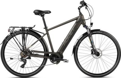 Vélo Trekking Electrique 28  - ROMET - Wagant 1 Moteur Central - NOIR