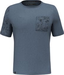 Salewa Lavaredo Hemp Pocket Short Sleeve T-Shirt Blue