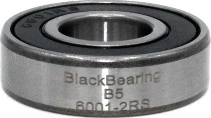 Black Bearing 6001-2RS 12 x 28 x 8 mm