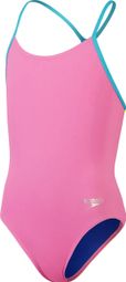 Traje de baño de 1 pieza para niños ECO+ Solid Lane Line Rosa/Azul 13/14 años