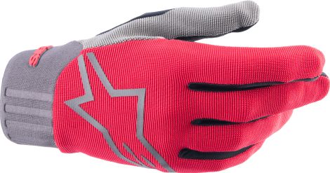 AlpineStars A-Dura Youth MTB Long Gloves Red/Grey