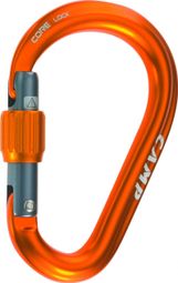 Mosquetón con cierre de rosca naranja Camp Core Lock