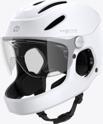 Virgo Integral Bianco - Casco Integrale Urbano con visiera e luce posteriore