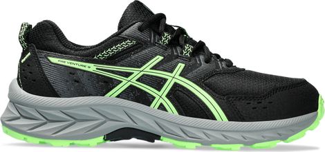 Asics Pre Venture 9 GS kinderschoenen zwart groen