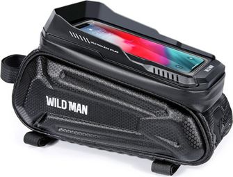 Bike frame bag 1,2 L black texture honeycomb D'comb WILD MAN
