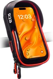 Support Téléphone pour Velo - Etanche - Rotation à 360 Degrés Noir/Rouge