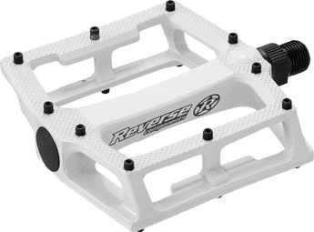 Reverse Shape 3D Flat Pedals - White