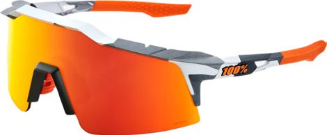 100% Speedcraft SL Brille - Grau Soft Tact - Rot Mehrschichtige Hiper Mirror Gläser