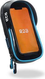 Support et Protection Smartphone Etanche Pour vélo R2B Rotation à 360 Degrés Noir/Bleu