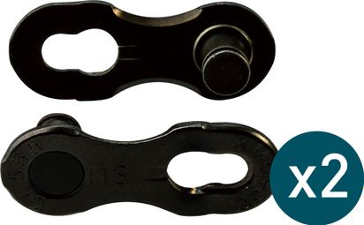 Set van 2 KMC MissingLink CL555R DLC 11V Black snelspanners