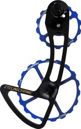 Chape de Dérailleur CyclingCeramic Oversized 14/19T pour Dérailleur Shimano Ultegra R8000/Ultegra Di2 R8050 (Version GS/Chape Moyenne) 11V Bleu