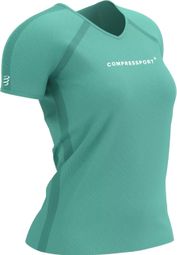 Maillot de manga corta Training Logo Shell Azul para mujer