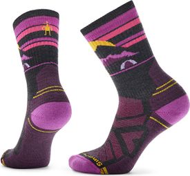 Smartwool Damen Socken Light Cushion Crew Mountain Moon Violett