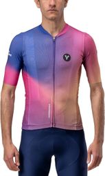 LeBram Race Aero-shirt met korte mouwen, roze en blauw