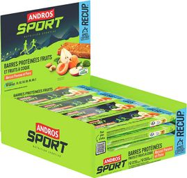 Barres Protéinées (16x50g) | Andros Sport | Pomme Poire Abricot |  Barres Protéinées